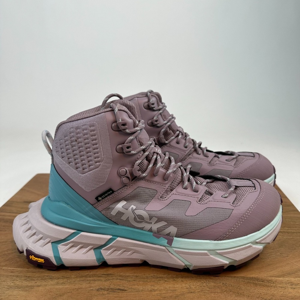 New Womens Hoka Tennine‎ Mid GTX Waterproof Purple Hiker Boots Shoes Size 7.5 B